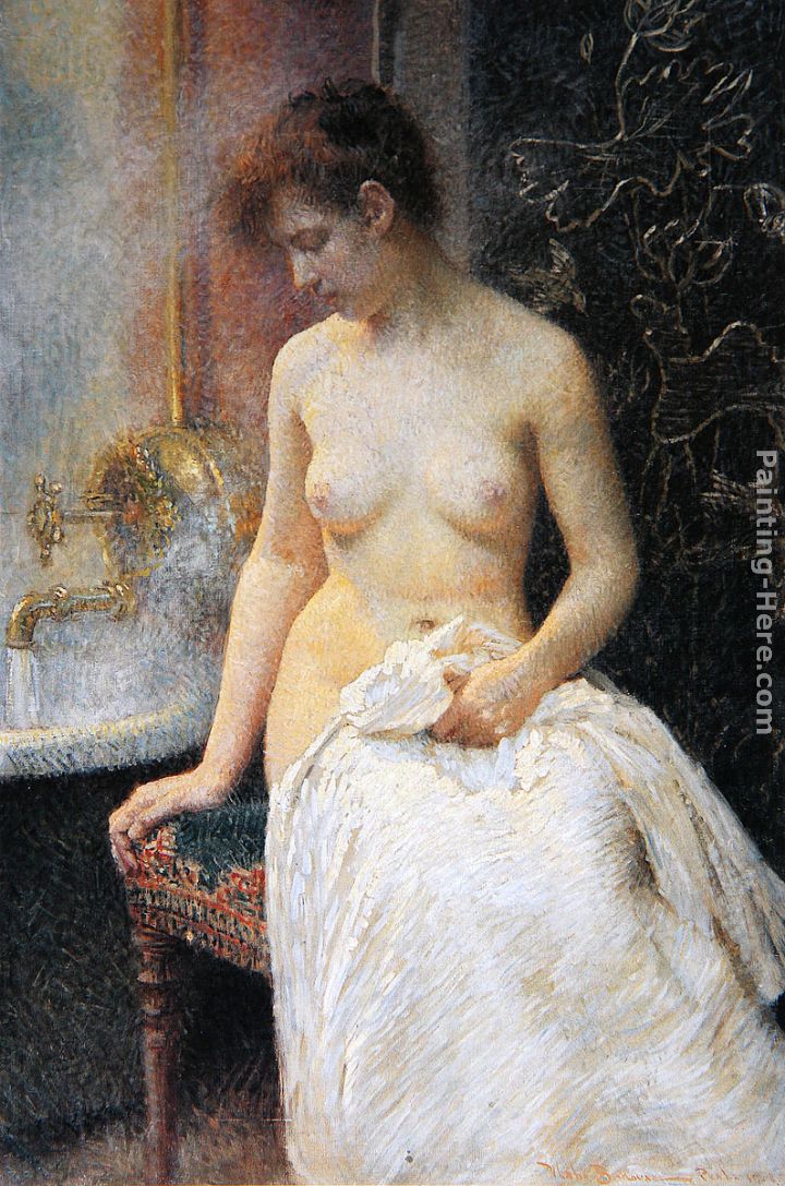 In the Bath painting - Vlaho Bukovac In the Bath art painting